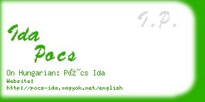 ida pocs business card